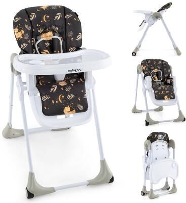 Costway 3-In-1 Convertible Baby High Chair for Toddlers-Dark Brown