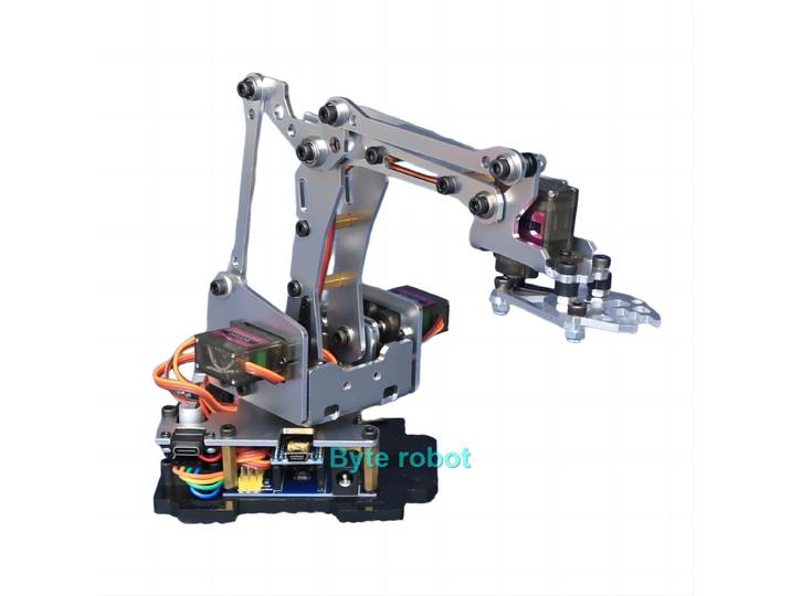 Bras robotique MG90S 4 DOF avec servo métallique MeArm pour Arduino, kit de bras robotique DIY, commande par application, pince mécanique programmable
