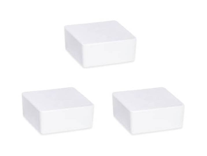 WENKO Nachfüller Raumentfeuchter Mod. Cube, 3er Set 1000 g Granulat-Block, reduziert Schimmel und Gerüche, sofortige Wirkung bis zu 3 Monate, Maße (B x H x T): 12 x 5 x 12 cm, Weiß