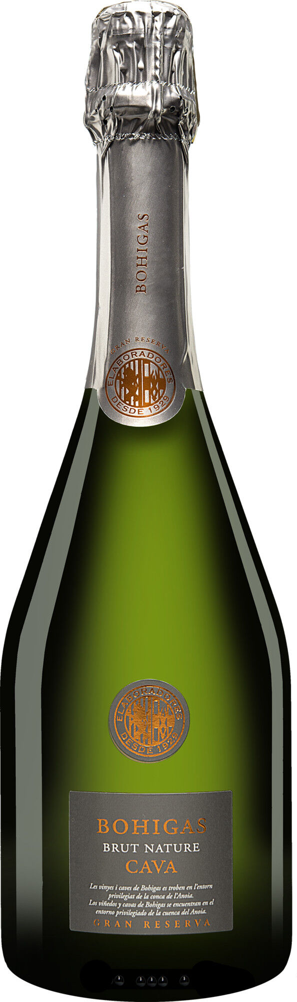 Bohigas Cava Gran Reserva Brut Nature 12% Vol. Sehr Trocken aus Spanien