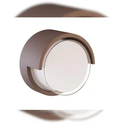 Blis Runde 15W LED-Außenwandleuchte mit CCT-Schalter (2700K/3200K/4000K) in Corten-Optik, 250° Abstrahlwinkel von Beneito & Faure Beleuchtung