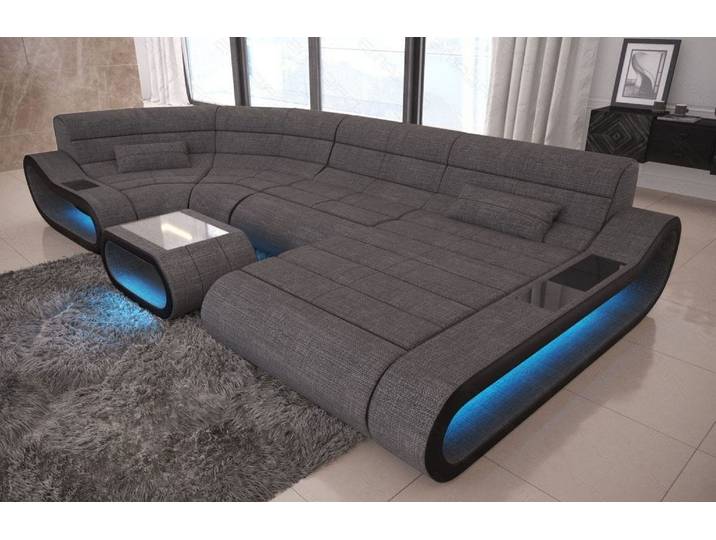 Stoff Wohnlandschaft Concept U-Form