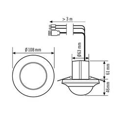ESYLUX EP10427374 Unterputz Decken-Präsenzmelder 360 ° Weiß