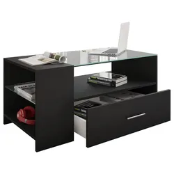 Couchtisch Tindala Schwarz mit Stauraum