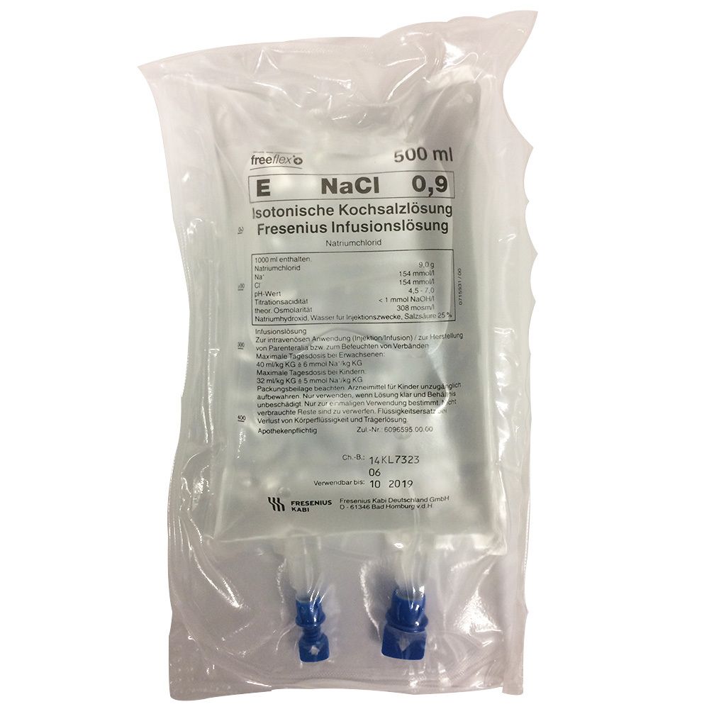 Isotonische Kochsalzlösung Fresenius freeflex+ 20x500 ml Infusionslösung