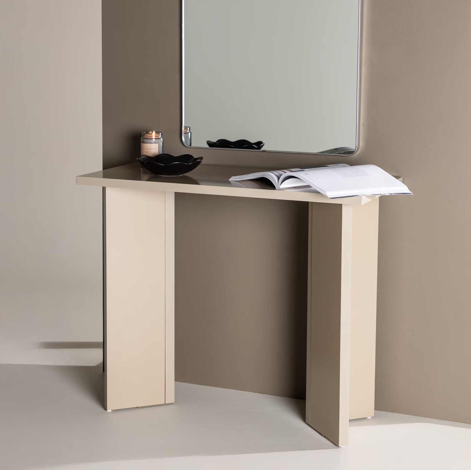 Nohr Sidetable Beige Breedte: 90 cm