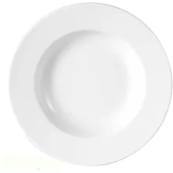 6 x Suppenteller ISTA, Durchm. 22,5cm, von Caterado, aus weißem Porzellan. Made in Europe. Höhe 3,5 cm.