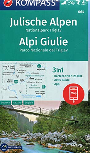 KOMPASS-Karten GmbH - Julische Alpen, Nationalpark Triglav, Alpi Giulie: 3in1 Wanderkarte 1:25000 mit Aktiv Guide inklusive Karte zur offline Verwendung in der KOMPASS-App. ... Langlaufen. (KOMPASS-Wanderkarten, Band 64) - Preis vom 13.10.2026 11:25:28 h