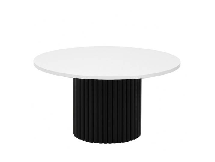 Sepro Meble Tisch Weiß Schwarz Riko Rund 75 cm, 75x42x75 cm, Wohnzimmer, Wohnzimmertische, Couchtische