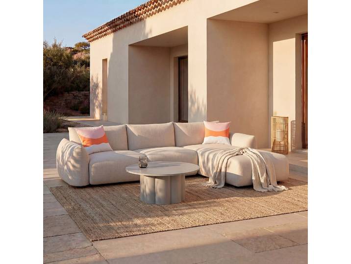 HABITAT - Table basse de jardin en aluminium - Gris soie - Vilana