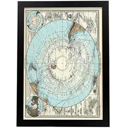 POSTER Geografische Im Vintage Stil A3 Rahmenlos