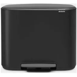 Brabantia Bo Treteimer 3 x 11 L, Abfalleimer, Schwarz