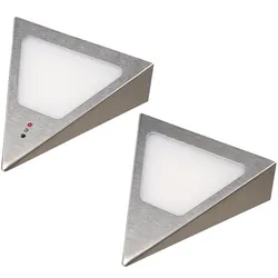 2er Set Dreiecksunterbauleuchte mit integriertem Sensor warmweiss