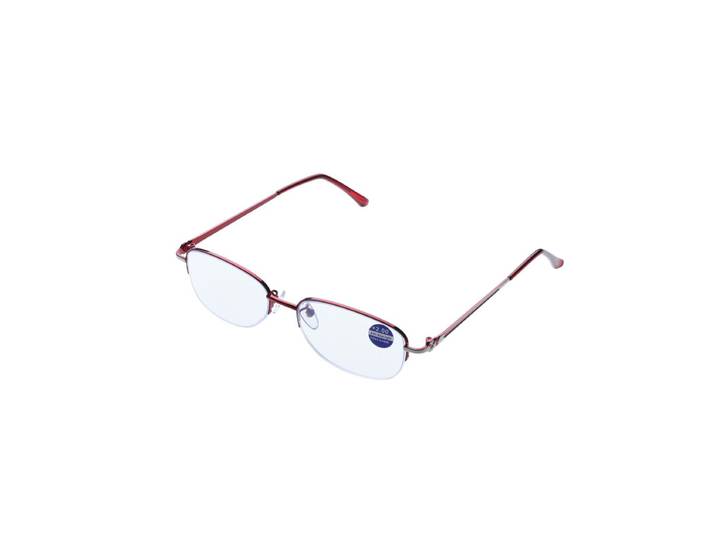 Lunettes de lecture à monture demi-cadre rouge 150d