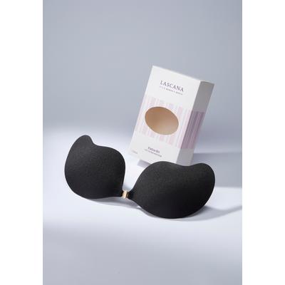 Klebe-BH LASCANA, Damen, Gr. - (A), Cup A, schwarz, Microtouch, Obermaterial: 87% Polyamid, 13% Elasthan, Basic, BHs Bandeau-BH Klebe-BH BH-Accessoire, ohne Bügel mit Silikon und praktischem Vorderverschluss, Sommer