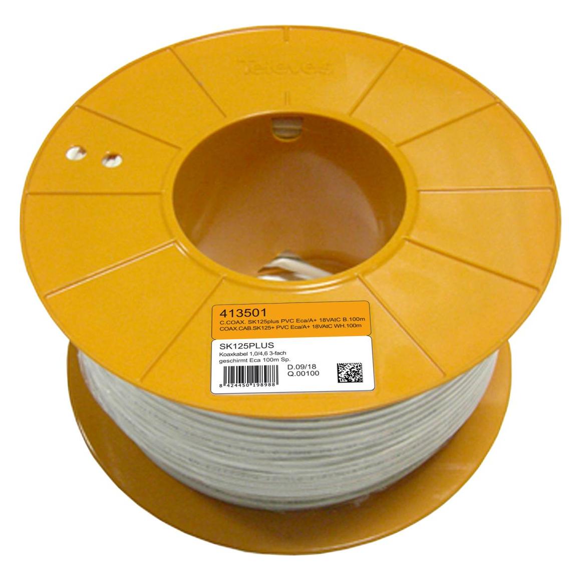 Televes SK125plus Koaxkabel A+3fach geschirmt 125dB 100m Spule 413501 (125 dB, Antennenkabel) (413501)