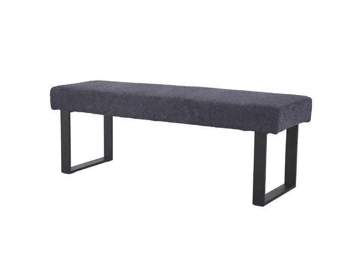 Polsterbank Sareen 140 x 49 x 63cm Schwarz/Anthrazit