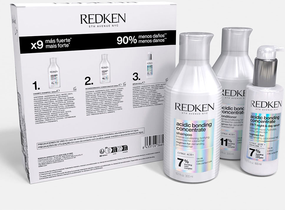 Redken Concentrado De Ligação Ácida - Estojo Com 3 Unidades