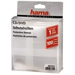 CD/DVD Protective Sleeves, Pack of 100