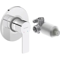 Duravit D-Code Einhebelmischer Unterputzmodell Set, Rosette rund, DC4210007010, Farbe: Chrom Hochglanz