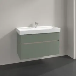Villeroy und Boch Collaro Waschtischunterschrank C01100AF 95,4x54,6x44,4cm, Waschbecken mittig, soft green