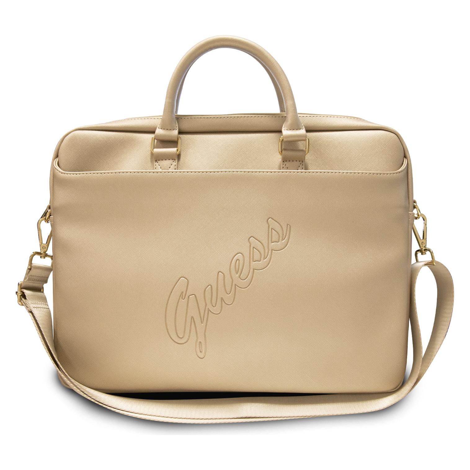 Guess Saffiano Vintage Scrip Computer Bag (16") (GUCB15PUSASLG)