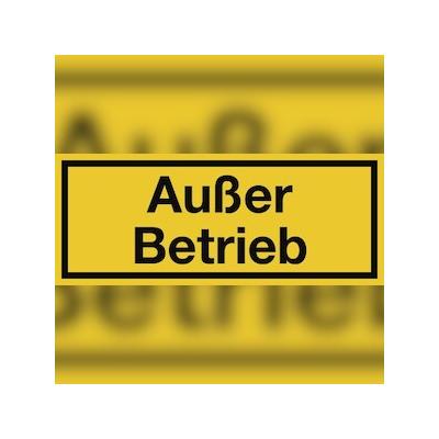 Außer Betrieb, Magnetfolie, 250x100 mm