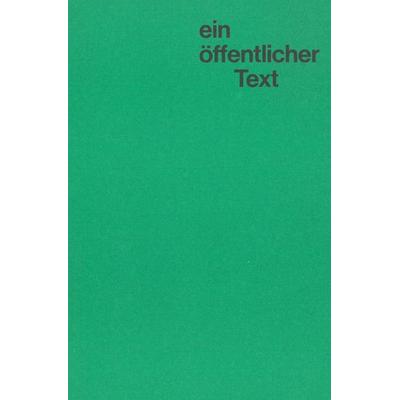 Arne Schmitt. ein öffentlicher text, Taschenbuch von Arne Schmitt, Spector Books, 978-3-95905-535-2