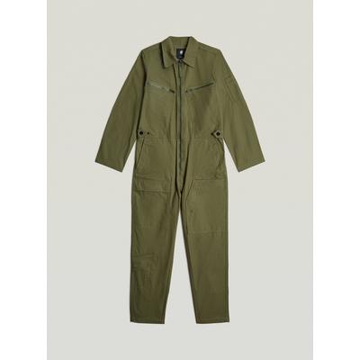 Jumpsuit G-STAR "Multi Zip Winter Jumpsuit", Damen, Gr. S, Normalgrößen, grün (shadow olive), Obermaterial: 100% Baumwolle, Overalls Jumpsuit