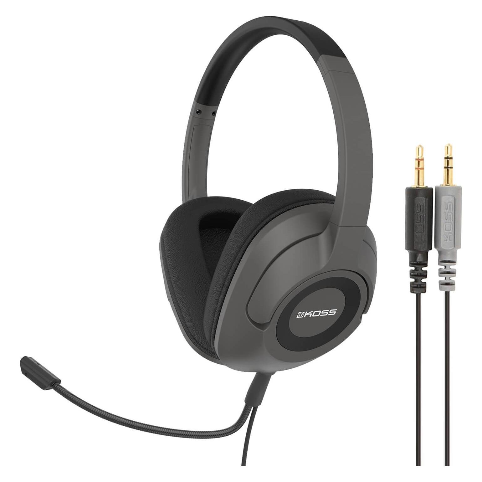 Koss Kopfhörer Kopfhörer SB42 Kopfband On-Ear, 3,5 mm (18 ), Mikrofon, Schwarz Grau ( SB42) (Kabelgebunden) (193566)