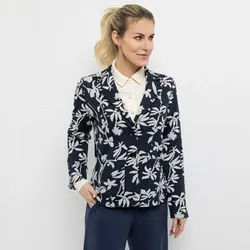EVA LUTZ Jerseyblazer Jacquard-Muster ungefüttert figurumspielend