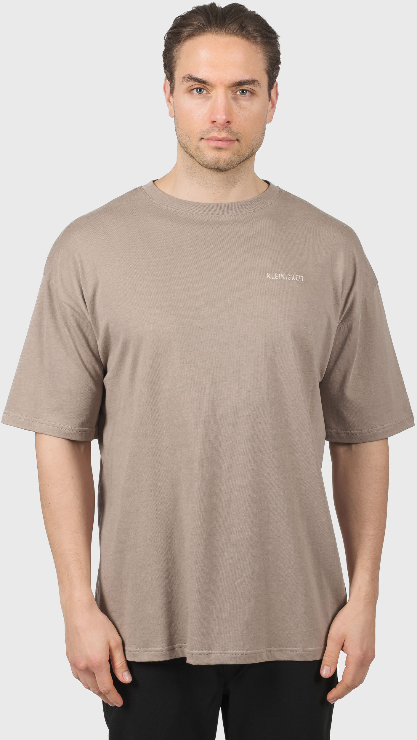 T-Shirt KLEINIGKEIT "Kleinigkeit Klein aber Fein Shört Bois", Herren, Gr. M, beige (taupe), 100% Baumwolle, bedruckt, normal, Rundhals, Shirts T-Shirt