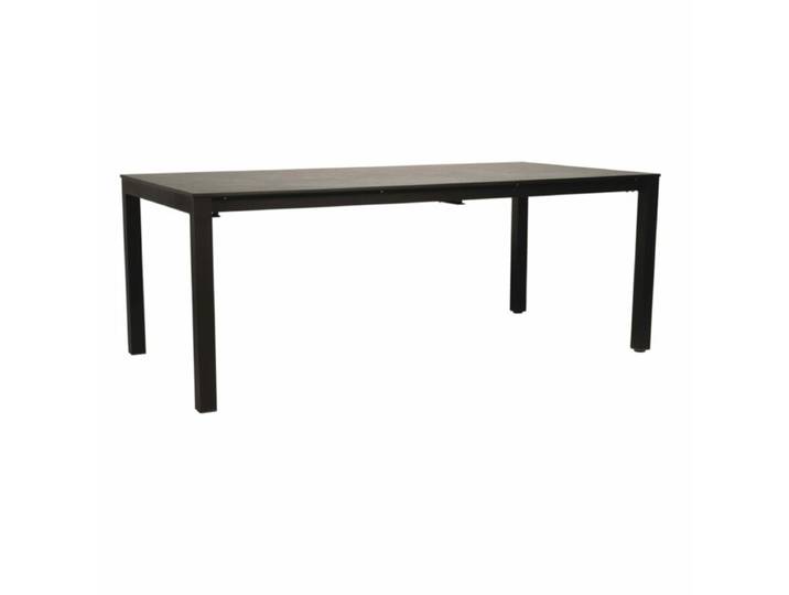 Stern Classic Ausziehtisch 200/250×100 cm Aluminium/HPL Geradlinig &amp; pur ausziehbar, Tischbein mit Höhenausgleich