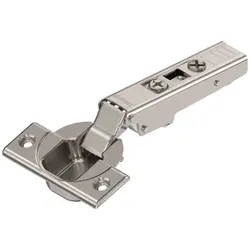 CLIP top Standardscharnier 110°, Eckanschlag, Topf: Schrauben, vernickelt