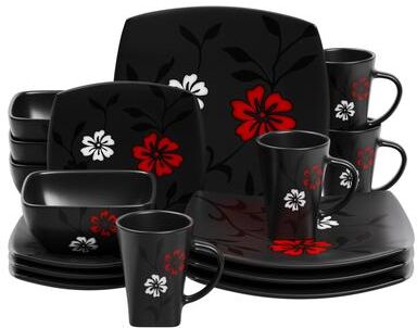 Gibson Evening Blossom 16-piece Dinnerware Set