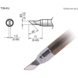 HAK T39-KU - Aktiv-Lötspitze T39-KU, 3,0 mm, messer