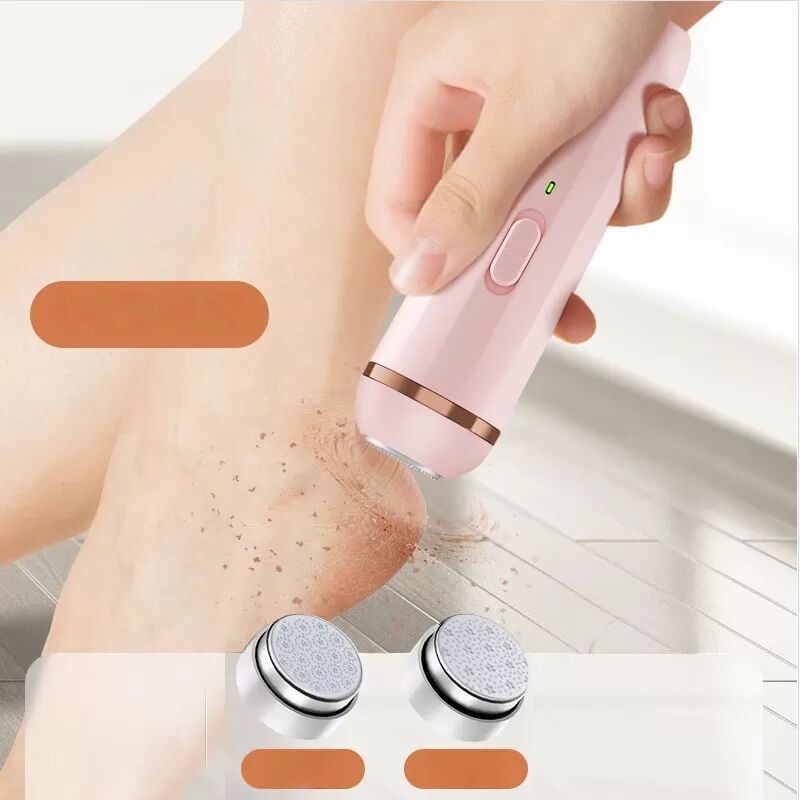 INF Lime électrique portable pour pieds - Râpe rechargeable avec têtes détachables Rose