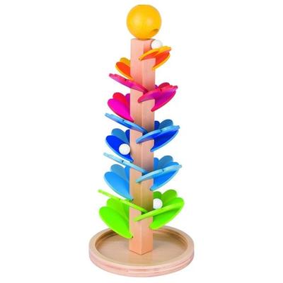goki Murmelspiel Klangpagode, Kugelbahn, Klang Baum, Holzspielzeug, Murmelbahn