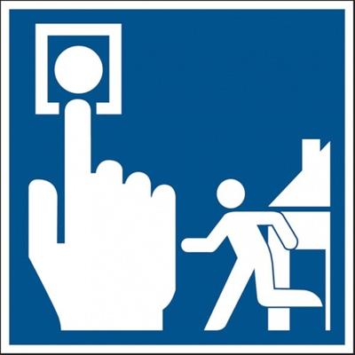 Dreifke® Aufkleber | Hinweisschild, Hausalarm, Folie, langnachleuchtend - 200x200 mm Folie selbstklebend, langnachleuchtend