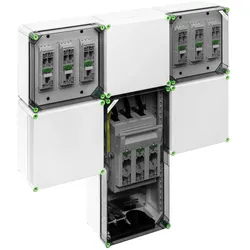 Spelsberg 03362201 GTi Wechselrichtersammler, transparent, Schutzart IP65, Schlagfestigkeit IK08, Schutzklasse II, Bemessungsspannung 400V AC