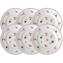 Villeroy & Boch Multipack Petite Fleur Brotteller - 6 Stück, Teller, Weiss