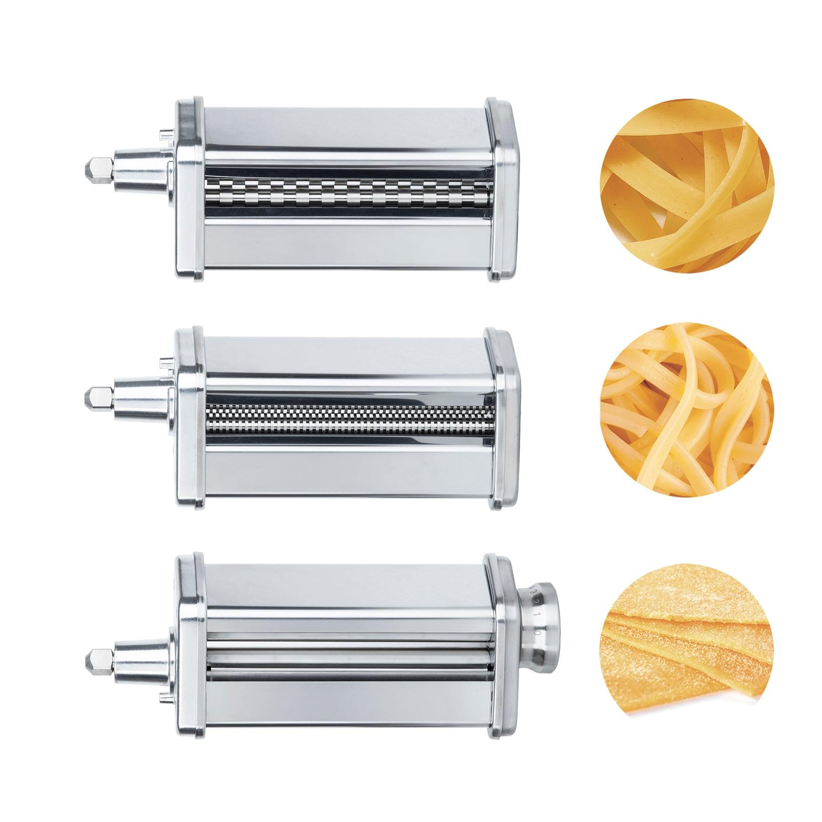 H.Koenig Zubehör KM3 Nudelmaschine für professionelle Knetmaschine KM120/KM124/KM126/KM128, Laminoire für frische Pasta, Spaghetti, Tagliatelle