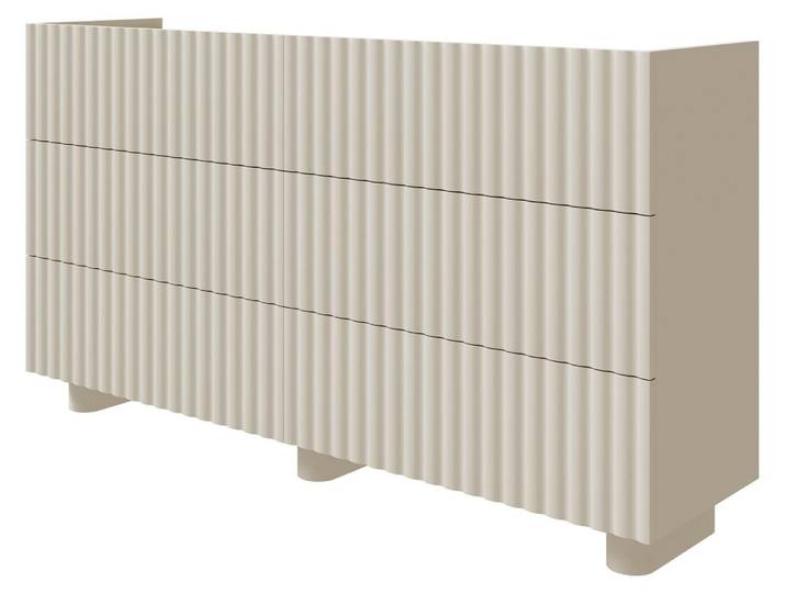 Selsey Fiorra - Kommode mit sechs Schubladen, Greige, 147 cm