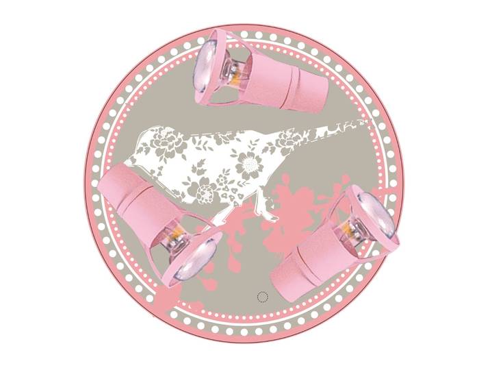 Waldi-Leuchten GmbH Deckenleuchte KLEINER, dimmbar, violett / pink / rose, für Kinderzimmer, Kunststoff