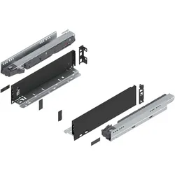 Blum, Schubladenauszüge, Legrabox pure H N 1 Paar 40kg 350mm Tip On Vollauszug carbonschwarz