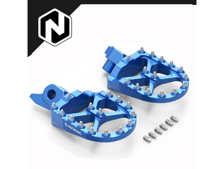 NICECNC pour Yamaha YZ450F YZ 450F 2023-2026 repose-pieds forgés repose-pieds WR450F WR 450F 2024-2025 YZ250F YZ450FX 2024-2026 bleu