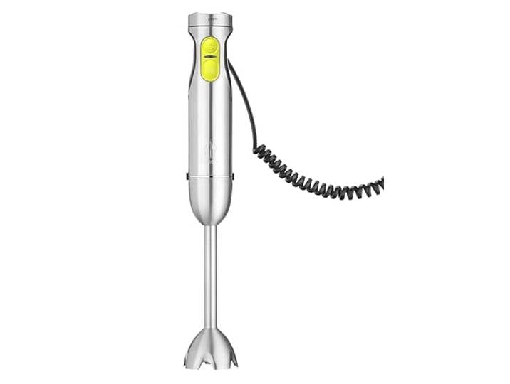 HENDI Mixeur plongeant\, avec cordon à spirale\, mélangeur-mixeur-plongeur-à main-à immersion-à tige\, pied mixeur: 225mm\, pour préparer jusqu'à 3L: 8500 à 16500 RPM\, ø165x(H)425mm\, 220V/1000W\, inox\, ABS