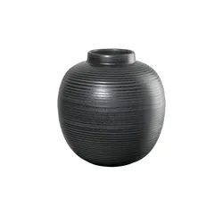 ASA SELECTION Vase Japandi   ¦ schwarz ¦ Steingut ¦ Maße (cm): H: 29  Ø: 26.5