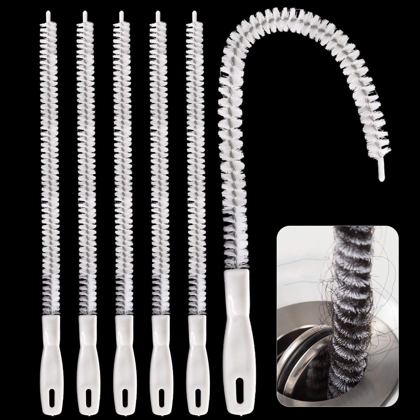 Dripio Set van 6 Flexibele Afvoerkammen van PP-nylon voor Keuken en Badkamer, 45 cm