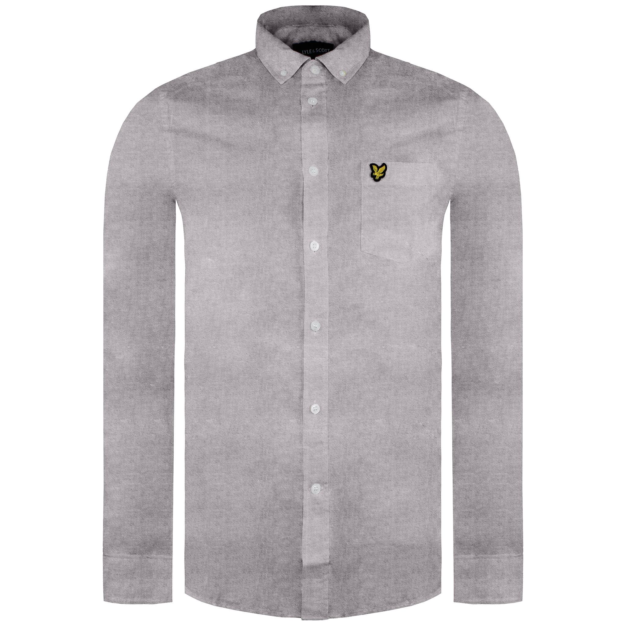 Lyle & Scott Long Sleeve Regular Fit Lichtgewicht Heren Oxford Overhemd LW1302VTR Z835